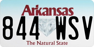 AR license plate 844WSV