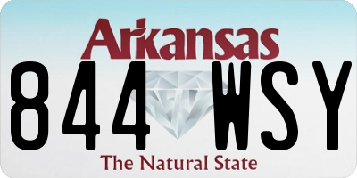 AR license plate 844WSY