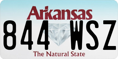 AR license plate 844WSZ