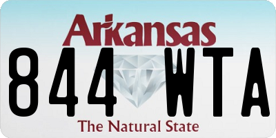 AR license plate 844WTA
