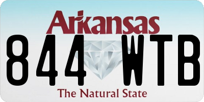 AR license plate 844WTB
