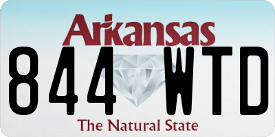 AR license plate 844WTD