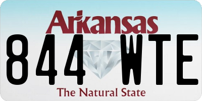 AR license plate 844WTE
