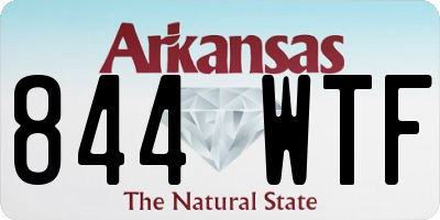 AR license plate 844WTF