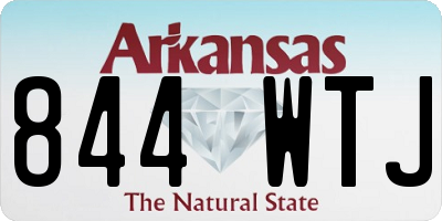 AR license plate 844WTJ