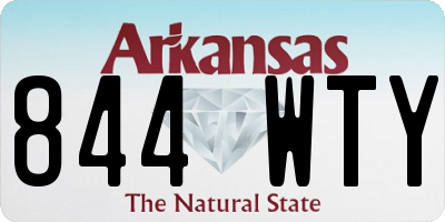 AR license plate 844WTY