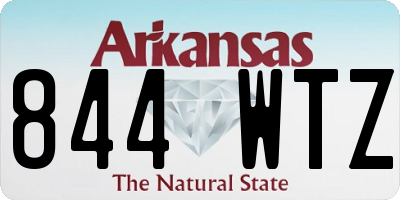 AR license plate 844WTZ
