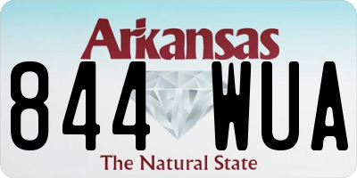 AR license plate 844WUA