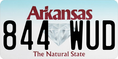 AR license plate 844WUD