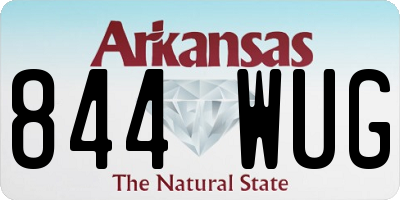 AR license plate 844WUG