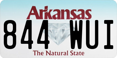 AR license plate 844WUI