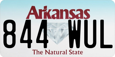 AR license plate 844WUL