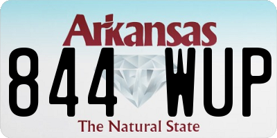 AR license plate 844WUP