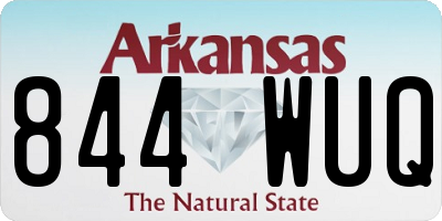AR license plate 844WUQ