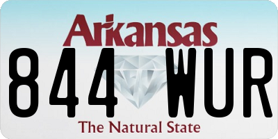 AR license plate 844WUR