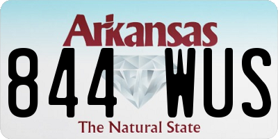 AR license plate 844WUS