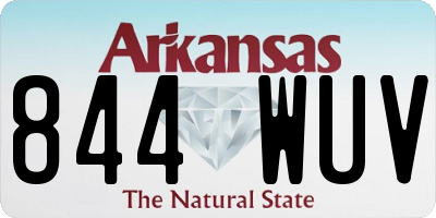 AR license plate 844WUV