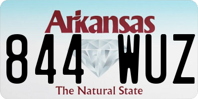 AR license plate 844WUZ
