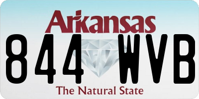 AR license plate 844WVB