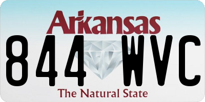 AR license plate 844WVC