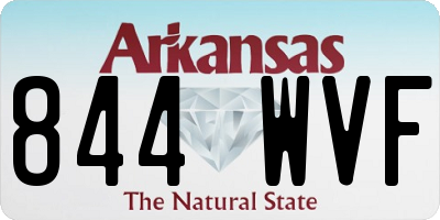 AR license plate 844WVF