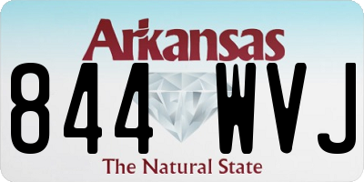 AR license plate 844WVJ