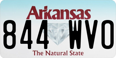 AR license plate 844WVO