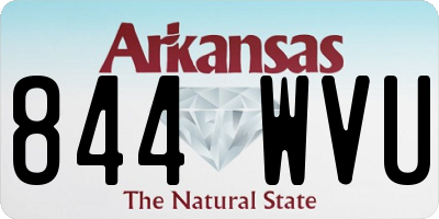 AR license plate 844WVU