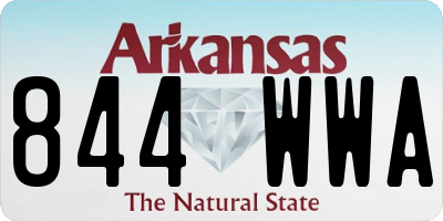AR license plate 844WWA