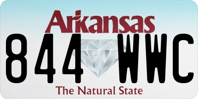 AR license plate 844WWC