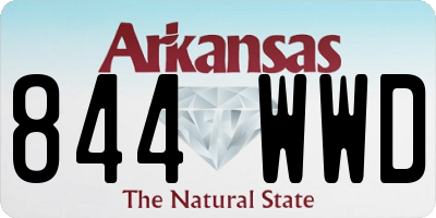 AR license plate 844WWD