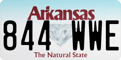 AR license plate 844WWE