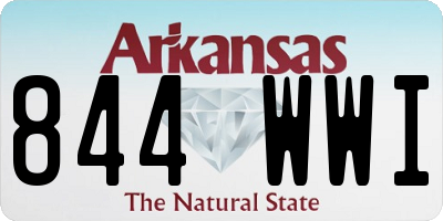 AR license plate 844WWI