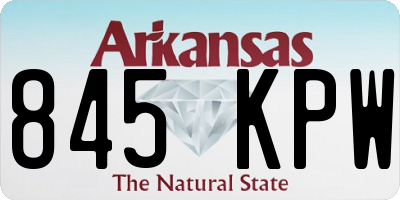 AR license plate 845KPW