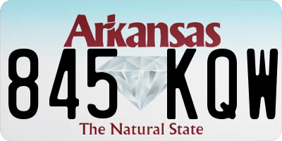 AR license plate 845KQW