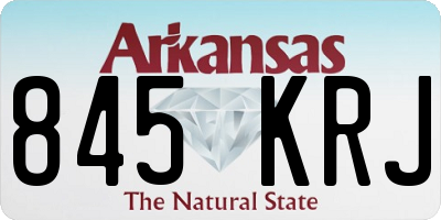 AR license plate 845KRJ