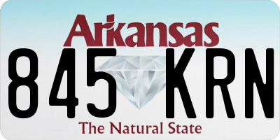 AR license plate 845KRN