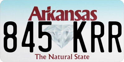 AR license plate 845KRR