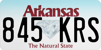 AR license plate 845KRS