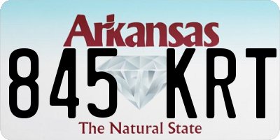 AR license plate 845KRT