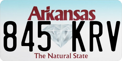 AR license plate 845KRV