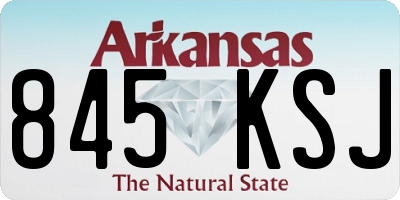 AR license plate 845KSJ