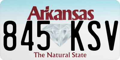 AR license plate 845KSV