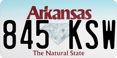 AR license plate 845KSW
