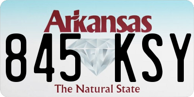 AR license plate 845KSY