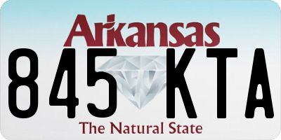 AR license plate 845KTA