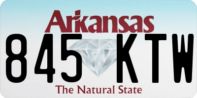 AR license plate 845KTW