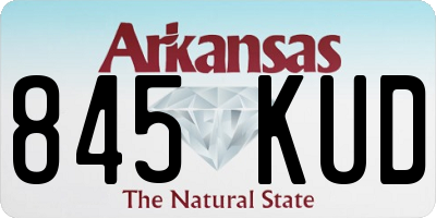 AR license plate 845KUD
