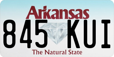 AR license plate 845KUI