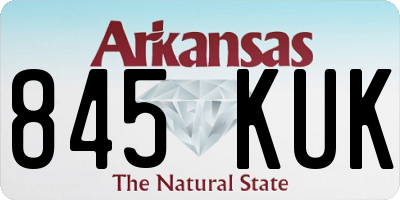 AR license plate 845KUK